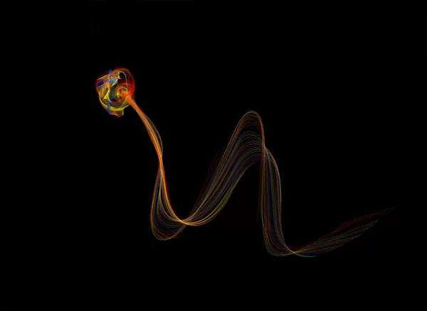 "Spermatozoïde en pleine nage" : image conçue sur ordinateur.