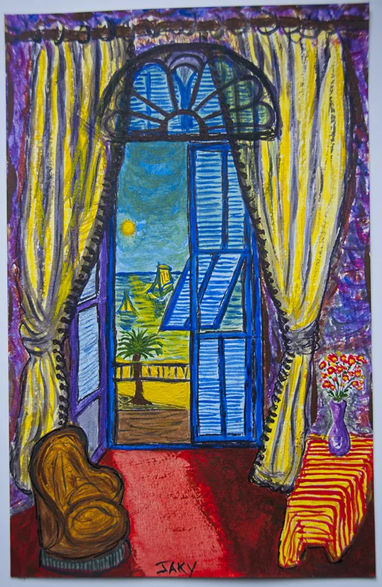 Intérieur sur la promenade des anglais, à la manière de Matisse